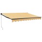vidaXL Toldo retráctil aluminio y tela blanco y amarillo 3x2,5 m vidaXL Toldo retráctil aluminio y tela blanco y amarillo 3x2,5 m