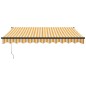 vidaXL Toldo retráctil aluminio y tela blanco y amarillo 3x2,5 m vidaXL Toldo retráctil aluminio y tela blanco y amarillo 3x2,5 m