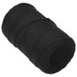 vidaXL Cuerda de barco polipropileno negro intenso 2 mm 25 m