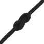 vidaXL Cuerda de barco polipropileno negro intenso 2 mm 25 m