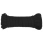 vidaXL Cuerda de barco polipropileno negro intenso 4 mm 100 m vidaXL Cuerda de barco polipropileno negro intenso 4 mm 100 m