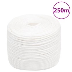 vidaXL Cuerda de barco polipropileno blanco intenso 6 mm 250 m