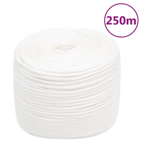 vidaXL Cuerda de barco polipropileno blanco intenso 6 mm 250 m
