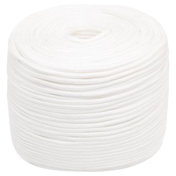 vidaXL Cuerda de barco polipropileno blanco intenso 6 mm 250 m
