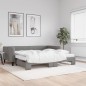 vidaXL Sofá cama nido con colchón tela gris oscuro 100x200 cm vidaXL Sofá cama nido con colchón tela gris oscuro 100x200 cm