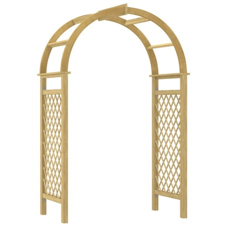 vidaXL Arco con enrejado madera maciza impregnada 141x97x243 cm