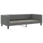 vidaXL Sofá cama nido con colchón tela gris oscuro 100x200 cm vidaXL Sofá cama nido con colchón tela gris oscuro 100x200 cm