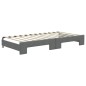 vidaXL Sofá cama nido con colchón tela gris oscuro 100x200 cm vidaXL Sofá cama nido con colchón tela gris oscuro 100x200 cm
