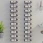 vidaXL Botellero de pared para 10 botellas 2 unidades metal blanco vidaXL Botellero de pared para 10 botellas 2 unidades metal blanco