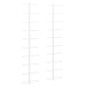 vidaXL Botellero de pared para 10 botellas 2 unidades metal blanco vidaXL Botellero de pared para 10 botellas 2 unidades metal blanco
