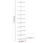 vidaXL Botellero de pared para 10 botellas 2 unidades metal blanco vidaXL Botellero de pared para 10 botellas 2 unidades metal blanco