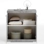 FMD Cómoda con 2 puertas color hormigón y blanco 80x34,9x89,9 cm FMD Cómoda con 2 puertas color hormigón y blanco 80x34,9x89,9 cm