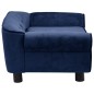 vidaXL Sofá para perros felpa azul 72x45x30 cm vidaXL Sofá para perros felpa azul 72x45x30 cm