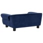 vidaXL Sofá para perros felpa azul 72x45x30 cm vidaXL Sofá para perros felpa azul 72x45x30 cm