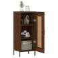 vidaXL Aparador madera de ingeniería marrón roble 34,5x34x90 cm