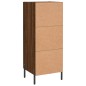 vidaXL Aparador madera de ingeniería marrón roble 34,5x34x90 cm