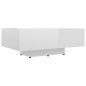 vidaXL Mesa de centro madera contrachapada blanco brillo 85x55x31 cm vidaXL Mesa de centro madera contrachapada blanco brillo 85x55x31 cm