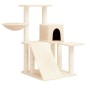 vidaXL Rascador para gatos con postes de sisal color crema 82 cm