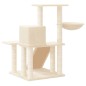 vidaXL Rascador para gatos con postes de sisal color crema 82 cm
