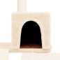 vidaXL Rascador para gatos con postes de sisal color crema 82 cm