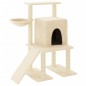 vidaXL Rascador para gatos con postes de sisal color crema 96,5 cm vidaXL Rascador para gatos con postes de sisal color crema 96,5 cm