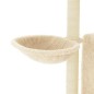 vidaXL Rascador para gatos con postes de sisal color crema 96,5 cm vidaXL Rascador para gatos con postes de sisal color crema 96,5 cm