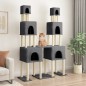 vidaXL Rascador para gatos con postes de sisal gris oscuro 199 cm