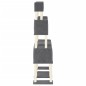 vidaXL Rascador para gatos con postes de sisal gris oscuro 199 cm