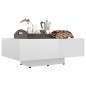 vidaXL Mesa de centro madera contrachapada blanco brillo 85x55x31 cm vidaXL Mesa de centro madera contrachapada blanco brillo 85x55x31 cm