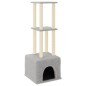vidaXL Rascador para gatos con postes de sisal gris claro 133,5 cm vidaXL Rascador para gatos con postes de sisal gris claro 133,5 cm