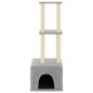 vidaXL Rascador para gatos con postes de sisal gris claro 133,5 cm vidaXL Rascador para gatos con postes de sisal gris claro 133,5 cm