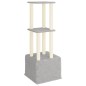 vidaXL Rascador para gatos con postes de sisal gris claro 133,5 cm vidaXL Rascador para gatos con postes de sisal gris claro 133,5 cm