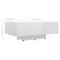 vidaXL Mesa de centro madera contrachapada blanco brillo 85x55x31 cm vidaXL Mesa de centro madera contrachapada blanco brillo 85x55x31 cm