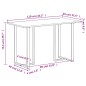vidaXL Mesa de comedor madera maciza de mango 110x55x75,5 cm vidaXL Mesa de comedor madera maciza de mango 110x55x75,5 cm