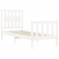 vidaXL Estructura de cama individual con cabecero madera maciza blanco vidaXL Estructura de cama individual con cabecero madera maciza blanco