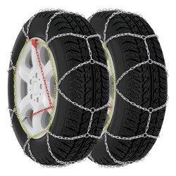 vidaXL Cadenas de nieve para ruedas de coche 2 unidades 9 mm KN110 