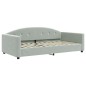 vidaXL Sofá cama con colchón terciopelo gris claro 100x200 cm
