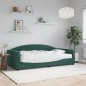 vidaXL Sofá cama con colchón terciopelo verde oscuro 100x200 cm vidaXL Sofá cama con colchón terciopelo verde oscuro 100x200 cm