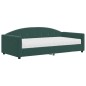 vidaXL Sofá cama con colchón terciopelo verde oscuro 100x200 cm vidaXL Sofá cama con colchón terciopelo verde oscuro 100x200 cm