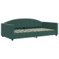 vidaXL Sofá cama con colchón terciopelo verde oscuro 100x200 cm vidaXL Sofá cama con colchón terciopelo verde oscuro 100x200 cm