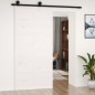vidaXL Puerta de granero madera maciza pino blanca 100x1,8x214 cm vidaXL Puerta de granero madera maciza pino blanca 100x1,8x214 cm