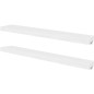 vidaXL Estantes flotantes de pared 2 uds MDF blanco para libros/DVD vidaXL Estantes flotantes de pared 2 uds MDF blanco para libros/DVD