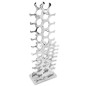 vidaXL Botellero de aluminio plateado para 27 botellas vidaXL Botellero de aluminio plateado para 27 botellas