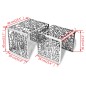 vidaXL Mesa auxiliar cuadrada aluminio plateada 2 unidades vidaXL Mesa auxiliar cuadrada aluminio plateada 2 unidades