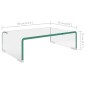 vidaXL Soporte para TV/Elevador monitor cristal claro 40x25x11 cm vidaXL Soporte para TV/Elevador monitor cristal claro 40x25x11 cm