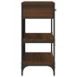 vidaXL Mesa consola cajones estantes madera de ingeniería roble marrón vidaXL Mesa consola cajones estantes madera de ingeniería roble marrón