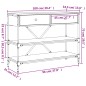 vidaXL Mesa consola cajones estantes madera de ingeniería roble marrón vidaXL Mesa consola cajones estantes madera de ingeniería roble marrón
