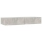 vidaXL Mueble para TV con luces LED gris hormigón 90x35x15,5 cm