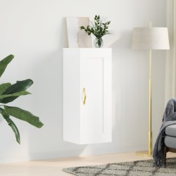 vidaXL Armario de pared madera de ingeniería blanco 34,5x34x90 cm