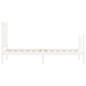 vidaXL Estructura de cama individual con cabecero madera maciza blanco vidaXL Estructura de cama individual con cabecero madera maciza blanco